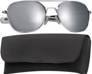 Rothco G.I. Type Aviator Sunglasses 58mm Chrome Frame / Mirror Lenses 10804