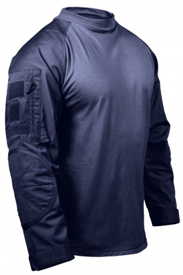 Боевая рубашка темно-синяя под бронежилет Rothco Military FR NYCO Combat Shirt Navy Blue 90035, фото