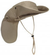 Rothco Adjustable Boonie Hat With Neck Cover Khaki 5906
