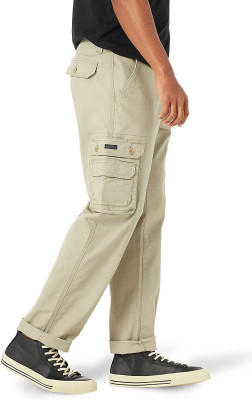 Брюки карго хаки Lee Wyoming Relaxed Fit Cargo Pant Pebble 2004332, фото
