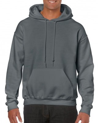 Толстовка Gildan Mens Hooded Sweatshirt Dark Charcoal, фото