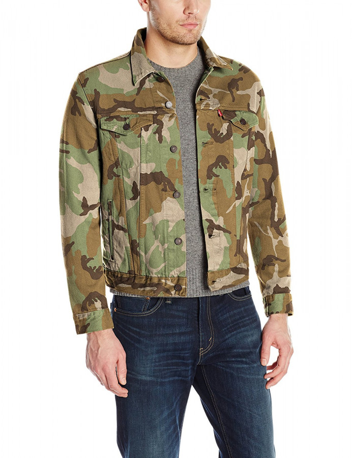 Camo sales trucker jacket