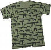 Rothco Vintage 'Guns' T-Shirt Olive Drab 66360