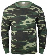 Rothco Thermal Knit Underwear Top Woodland Camo 6100 