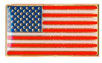 Значок нагрудный флаг США прямой без флагштока Rothco Classic Rectangular U.S. Flag Pin # 1867, фото