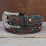 Ariat Women's Tooled Turquoise Leather Inlay Belt - Ariat Women's Tooled Turquoise Leather Inlay Belt